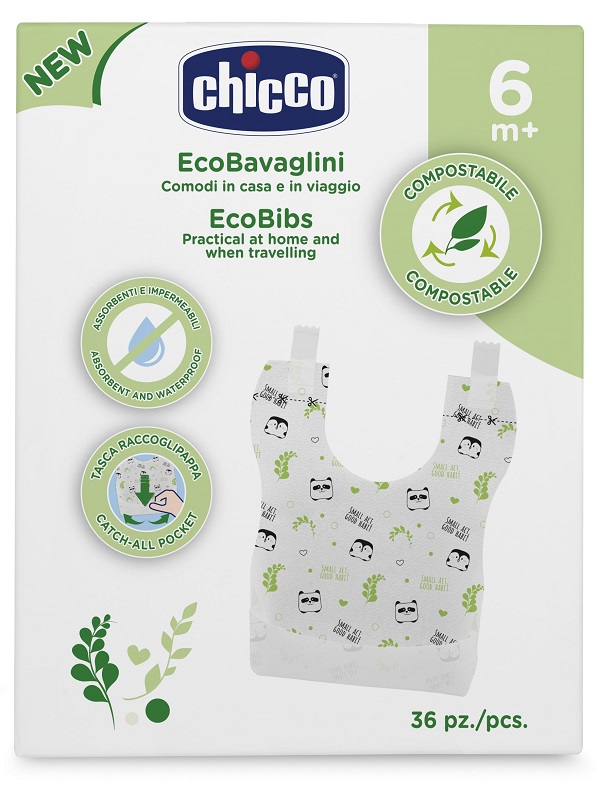 CHICCO BAVAGLINI MONOUSO COMPOSTABILI 36 PEZZI - doctorpill.it