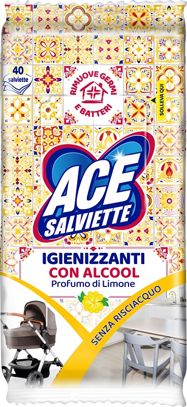 ACE SALVIETTE IGIENIZZANTI SGRASSANTI 40 PEZZI - doctorpill.it