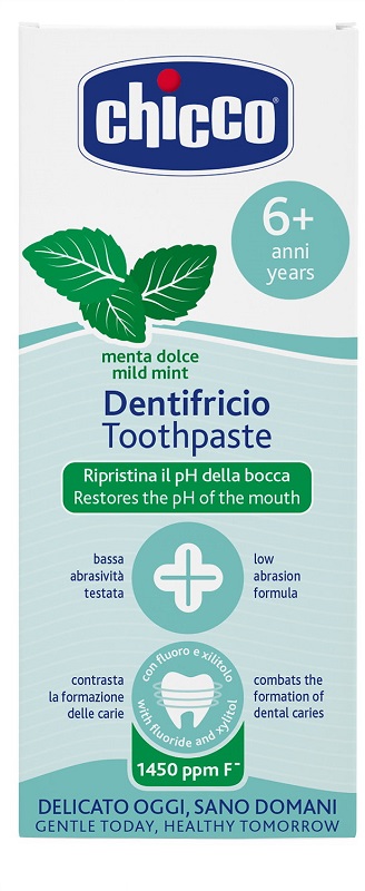 CHICCO DENTIFRICIO MENTA DOLCE 6 ANNI+ CON FLUORO - doctorpill.it