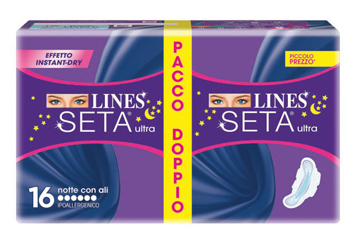 LINES SETA ULTRA ASSORBENTE NOTTE 16 PEZZI - doctorpill.it