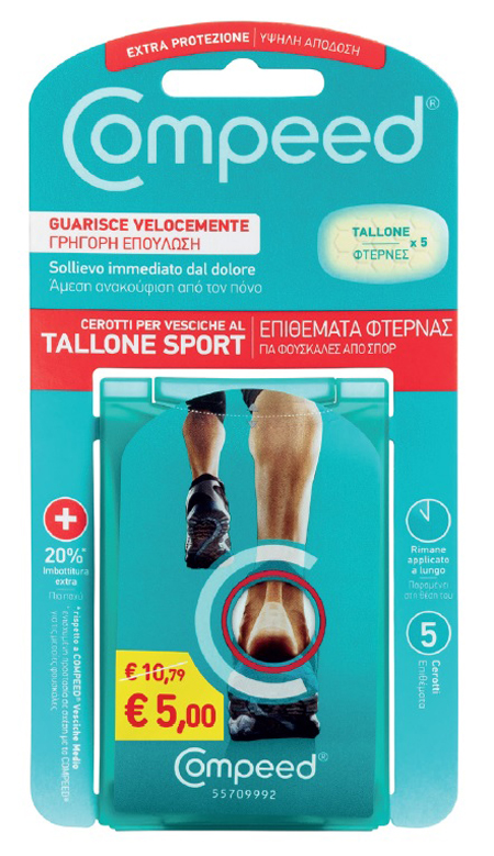 COMPEED CEROTTI PER VESCICHE AL TALLONE SPORT 5 PEZZI PROMO 5 EURO - doctorpill.it