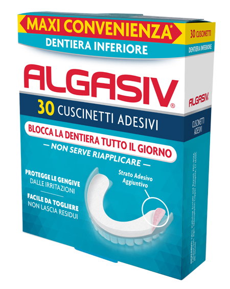 ALGASIV ADESIVO PER PROTESI DENTARIA INFERIORE 30 PEZZI - doctorpill.it