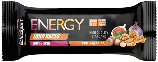 ETHICSPORT ENERGY LONG RACES BARRETTA ENERGETICA CON BETA-ALANINA NOCI E FICHI 40 G - doctorpill.it