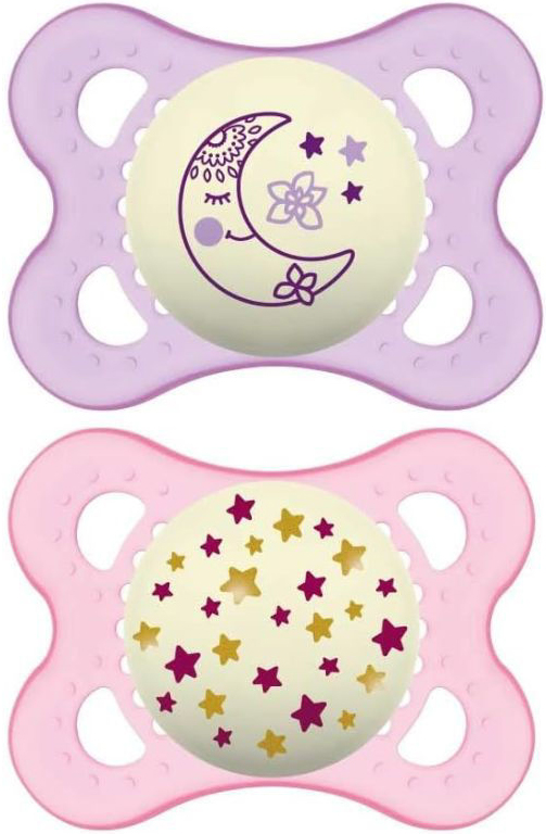 MAM SUCCHIETTO ORIGINAL NIGHT 2-6 MESI SILICONE FEMMINA 2 PEZZI - doctorpill.it