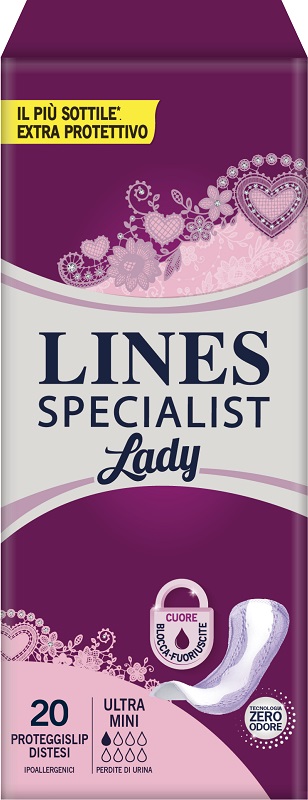 ASSORBENTI PER INCONTINENZA LINES SPECIALIST LADY ULTRAMINI 20 PEZZI - doctorpill.it