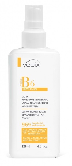 VEBIX PHYTAMIN B6 SIERO CAPELLI SECCHI SFIBRATI RIPARATORE ISTANTANEO 125 ML - doctorpill.it