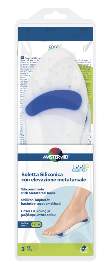 SOLETTA SILICONICA MASTER-AID FOOTCARE SMALL 37-38 METATARSO I4 - doctorpill.it
