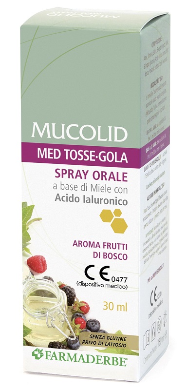 MUCOLID MED TOSSE GOLA SPRAY ORALE 30 ML AROMA FRUTTI DI BOSCO - doctorpill.it