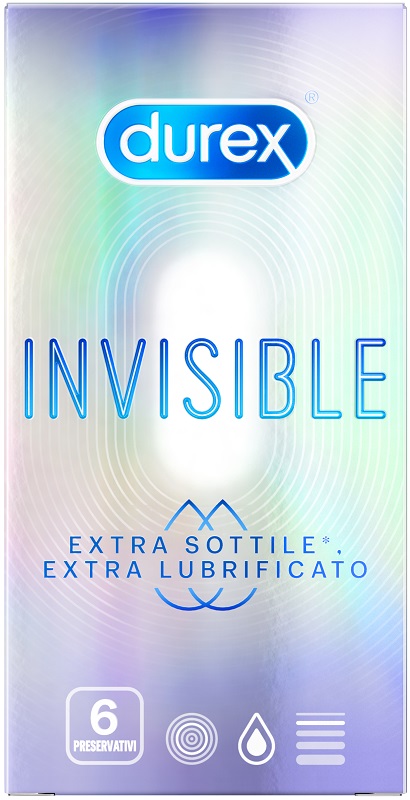 DUREX INVISIBLE EXTRA LUBRIFICATO 6 PEZZI - doctorpill.it
