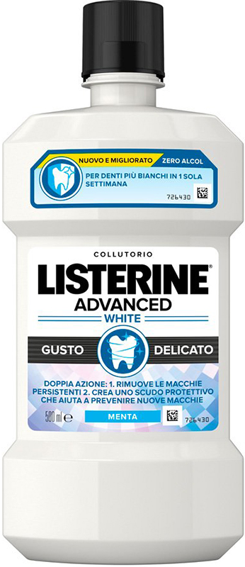LISTERINE ADVANCED WHITE 500 ML GUSTO DELICATO - doctorpill.it