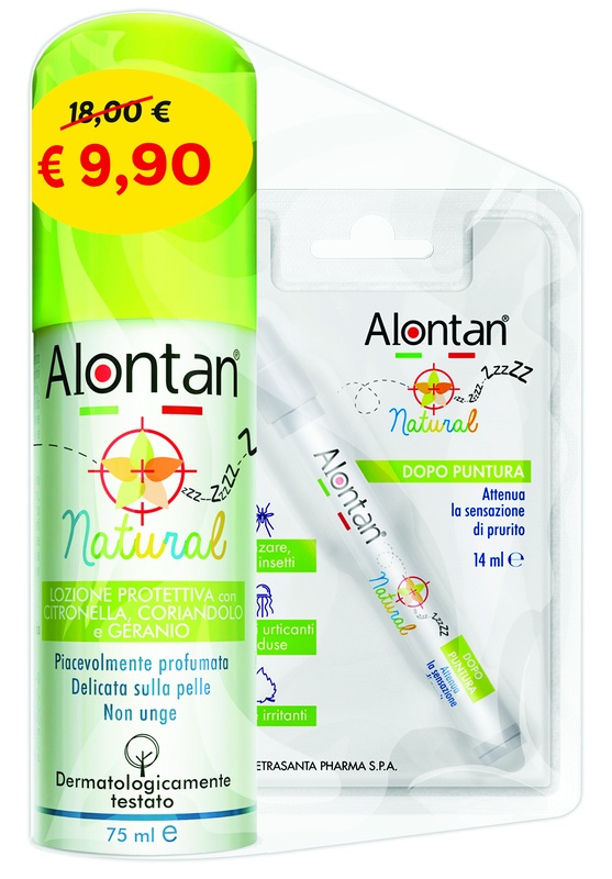 BI PACK NATURAL SPRAY 75 ML + AFTERBITE DOPO PUNTURA 14 ML - doctorpill.it