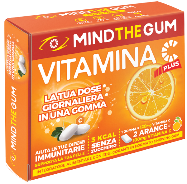 MIND THE GUM VITAMINA C AGRUMI 18 GOMME CONFETTATE - doctorpill.it