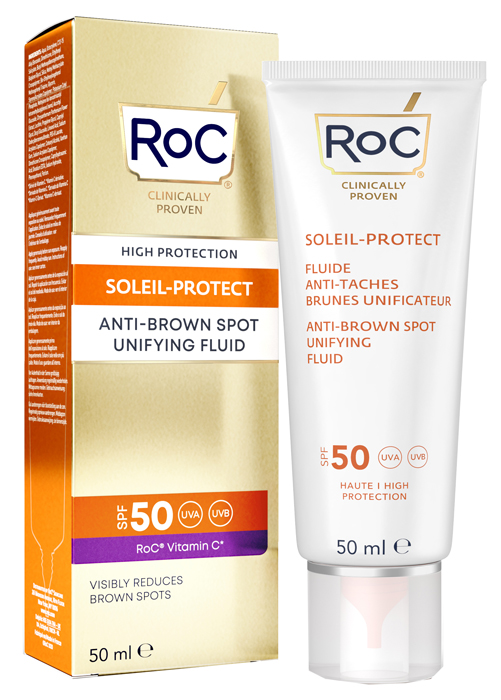 ROC FLUIDO SOLARE VISO SPF 50+ ANTIMACCHIE BRUNE  50 ML - doctorpill.it