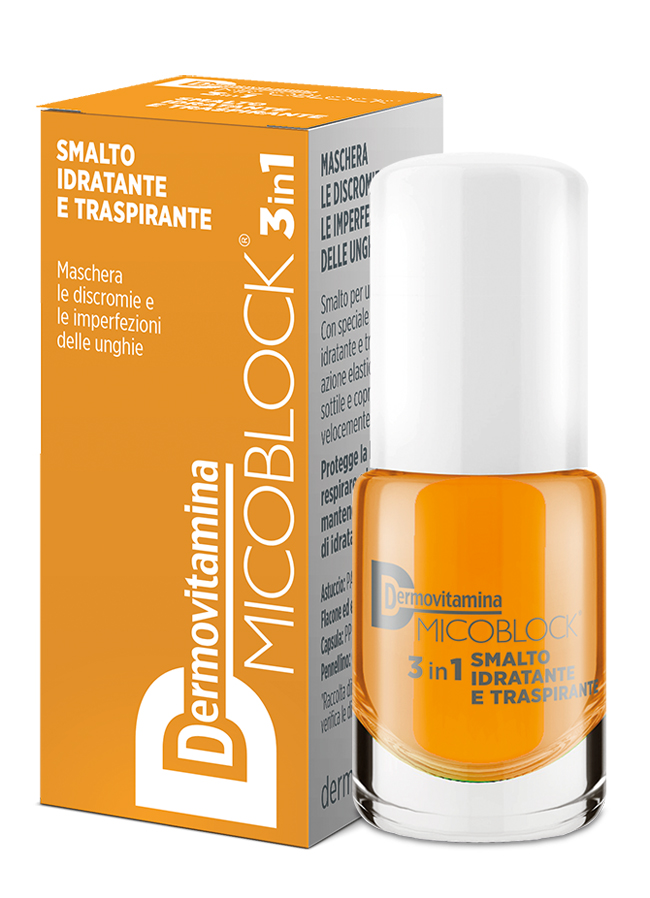 DERMOVITAMINA MICOBLOCK 3 IN 1 SMALTO IDRATANTE E TRASPIRANTE GIALLO 5 ML - doctorpill.it