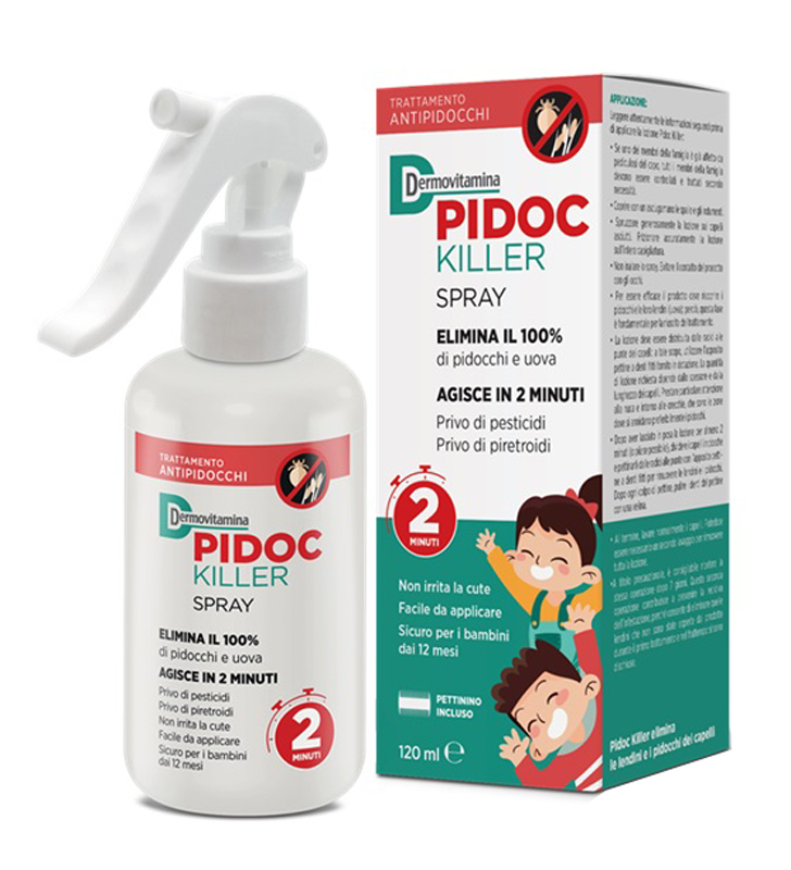 DERMOVITAMINA PIDOC KILLER SPRAY 120 ML PETTININO INCLUSO - doctorpill.it