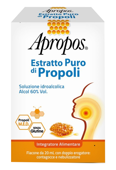 APROPOS ESTRATTO PURO DI PROPOLI SPRAY+CONTAGOCCE 20 ML - doctorpill.it