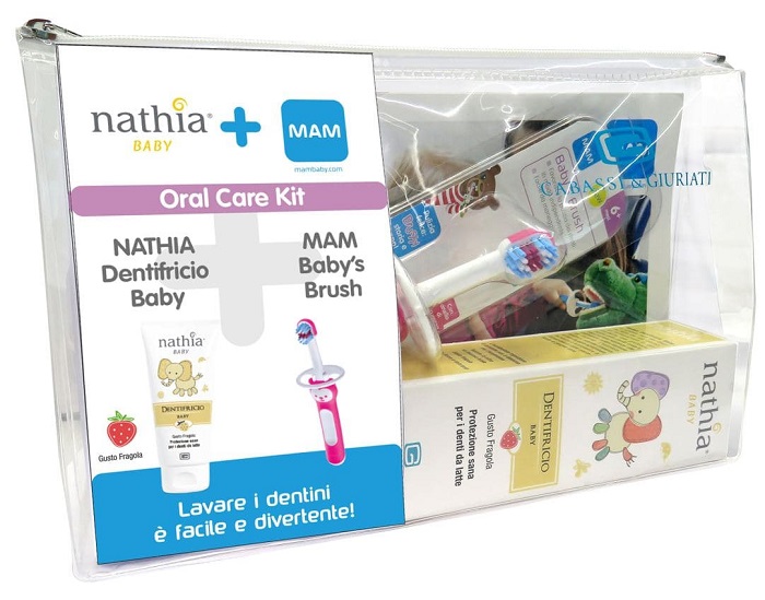 ORAL CARE KIT NEUTRO 1 DENTIFRICIO BABY NATHIA 50 ML + 1 MAM BABY'S BRUSH - doctorpill.it