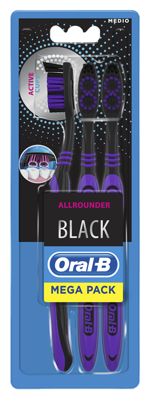 ORALB ALL ROUNDER BLACK SPAZZOLINO MANUALE 3 PEZZI - doctorpill.it