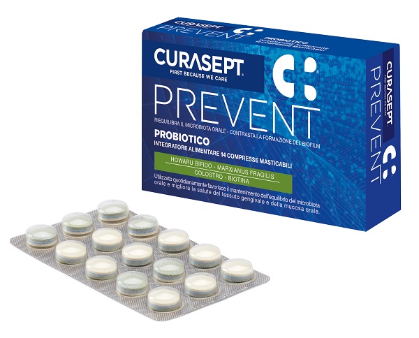 CURASEPT PREVENT PROBIOTICO 14 COMPRESSE MASTICABILI - doctorpill.it