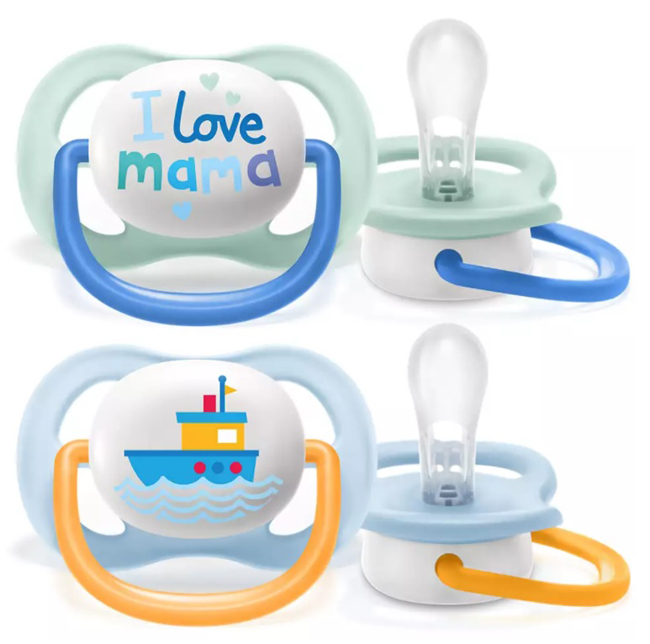 AVENT ULTRA AIR SUCCHIETTO MAMA/BOAT MASCHIO 0-6 MESI 2 PEZZI - doctorpill.it
