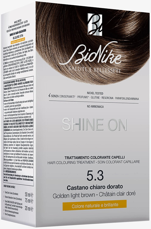 SHINE ON CASTANO CHIARO DORATO 5,3 FLACONE 75 ML + TUBO 50 ML - doctorpill.it