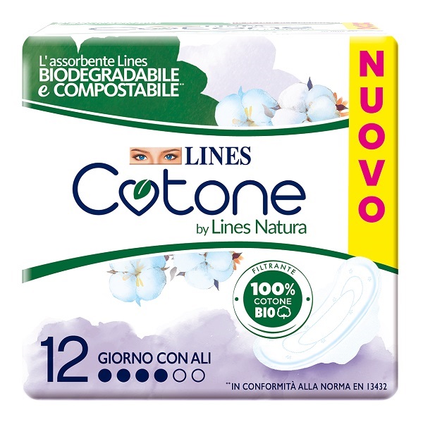 LINES COTONE BIO ULTRA ALI 12 PEZZI - doctorpill.it