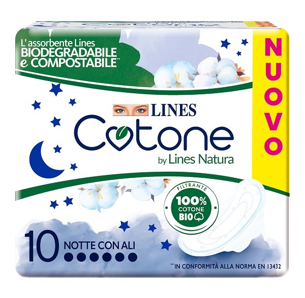 LINES COTONE BIO ULTRA NOTTE 10 PEZZI - doctorpill.it