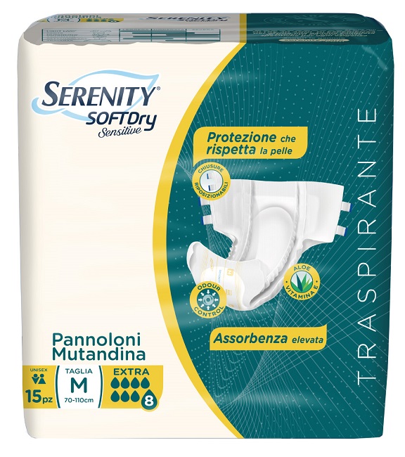 PANNOLONE MUTANDINA SERENITY SD SENSITIVE EXTRA M 15 PEZZI - doctorpill.it