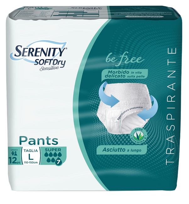 SERENITY PANTS SD SENSITIVE BE FREE SUPER L 12 PEZZI - doctorpill.it