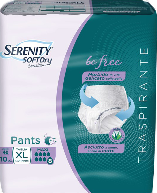 SERENITY PANTS SD SENSITIVE BE FREE MAXI XL 10 PEZZI - doctorpill.it
