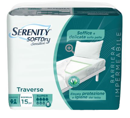 SERENITY TRAVERSA SD SENSITIVE SUPER 60X90 CM 15 PEZZI - doctorpill.it