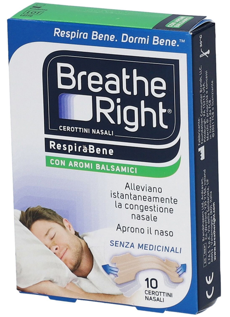 CEROTTI NASALI BREATHE RIGHT BALSAMICI 10 PEZZI - doctorpill.it