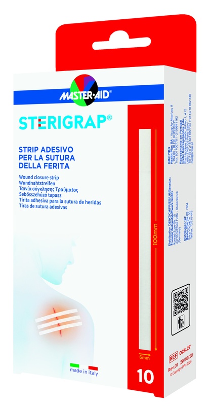 MASTER-AID STERIGRAP STRIP ADESIVO SUTURA FERITE 100X6 MM 10 PEZZI - doctorpill.it