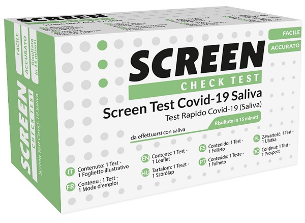 SCREEN TEST ANTIGENICO RAPIDO AUTODIAGNOSTICO COVID-19 SARS-COV-2 CAMPIONI SALIVARI SELFTEST COVID SALIVA SCREEN - doctorpill.it