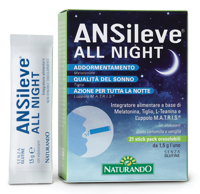 ANSILEVE ALL NIGHT 21 STICK PACK OROSOLUBILI - doctorpill.it