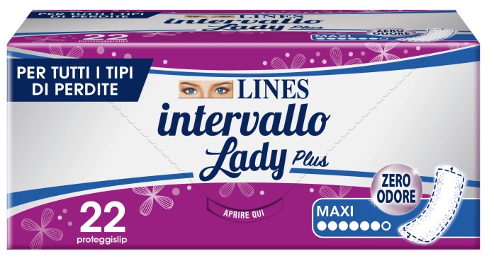 PROTEGGISLIP LINES INTERVALLO LADY PLUS MAXI 22 PEZZI - doctorpill.it