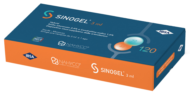 SIRINGA INTRA-ARTICOLARE SINOGEL 2,4% ACIDO IALURONICO + 1,6% CONDROITINA SODICA 3ML + 1 AGO - doctorpill.it