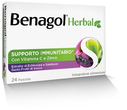 BENAGOL HERBAL FRUTTI DI BOSCO 24 PASTIGLIE - doctorpill.it