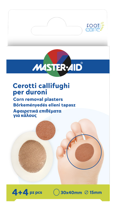 CEROTTO CALLIFUGO MASTER-AID FOOTCARE PER DURONI 4+4 PEZZI B1 - doctorpill.it