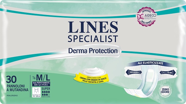 PANNOLONE A MUTANDINA LINES SPECIALIST DERMA SUPER M/L 30 PEZZI - doctorpill.it