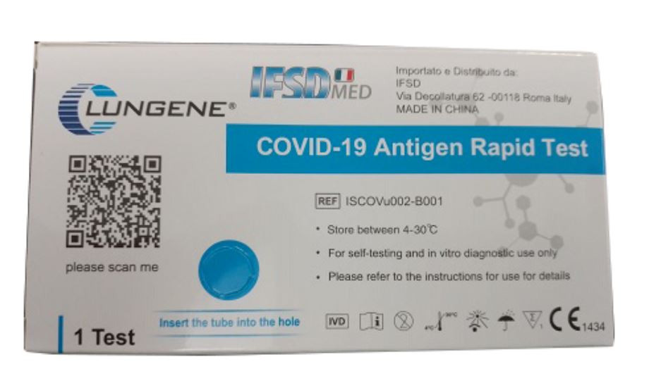 TEST ANTIGENICO RAPIDO COVID-19 CLUNGENE AUTODIAGNOSTICO DETERMINAZIONE QUALITATIVA ANTGENI SARS-COV-2 IN TAMPONI NASALI MEDIANTE IMMUNOCROMATOGRAFIA - doctorpill.it