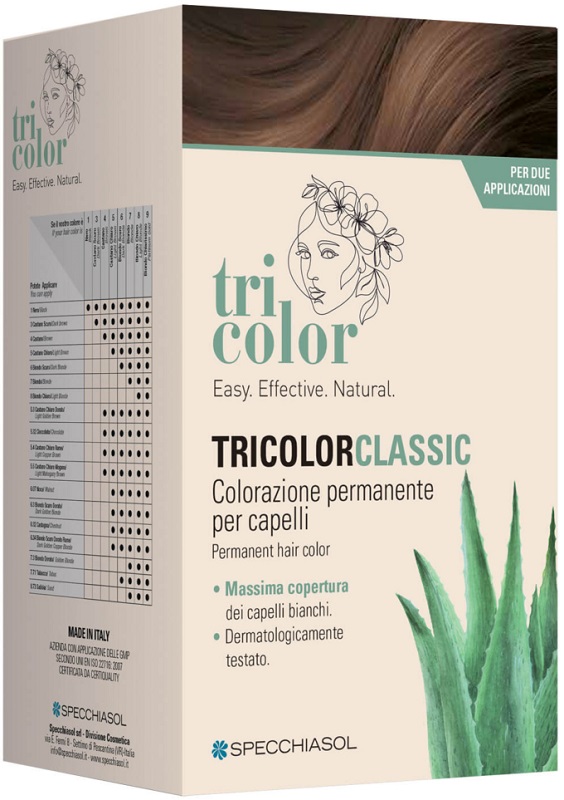 TRICOLOR CLASSIC 7 BIONDO 2 TUBI 50 ML + 2 SHAKER 50 ML + 4 BUSTINE 8 ML - doctorpill.it