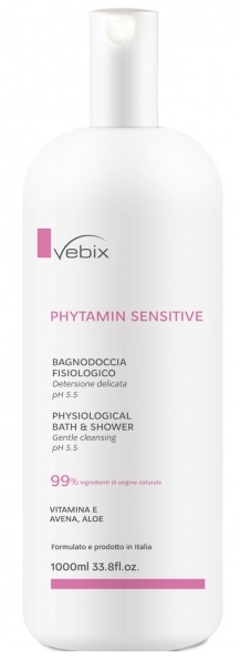 VEBIX PHYTAMIN PELLI SENSIBILI BAGNODOCCIA FISIOLOGICO 1000 ML - doctorpill.it