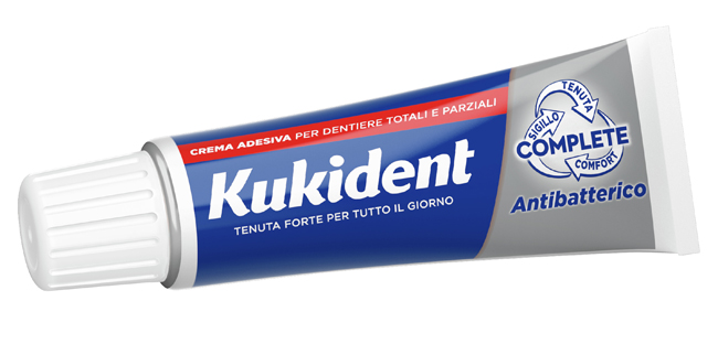 KUKIDENT ANTIBATTERICO CREMA ADESIVA DENTIERE 40 G - doctorpill.it