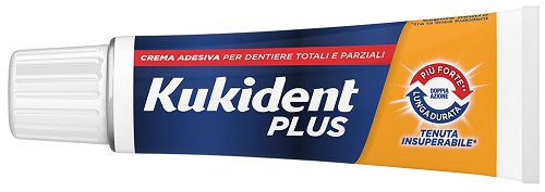 KUKIDENT PLUS DOPPIA AZIONE TENUTA INSUPERABILE CREMA ADESIVA DENTIERE 65 G - doctorpill.it
