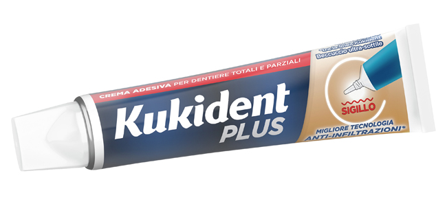 KUKIDENT PLUS BARRIERA ANTI-CIBO NEUTRO CREMA ADESIVA DENTIERE 40 G - doctorpill.it