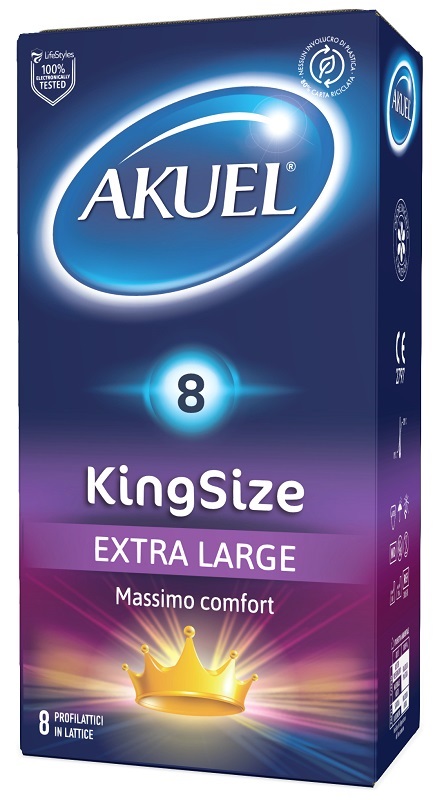PROFILATTICO AKUEL KING SIZE EXTRA LARGE 8 PEZZI - doctorpill.it