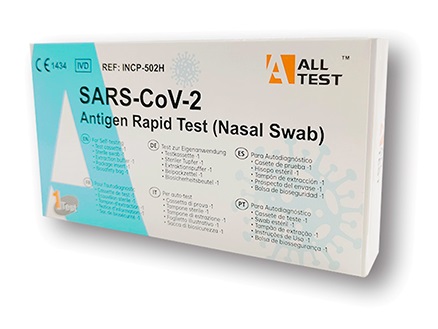 TEST ANTIGENICO RAPIDO COVID-19 ALLTEST AUTODIAGNOSTICO DETERMINAZIONE QUALITATIVA ANTIGENI SARS-COV-2 IN TAMPONI NASALI MEDIANTE IMMUNOCROMATOGRAFIA - doctorpill.it