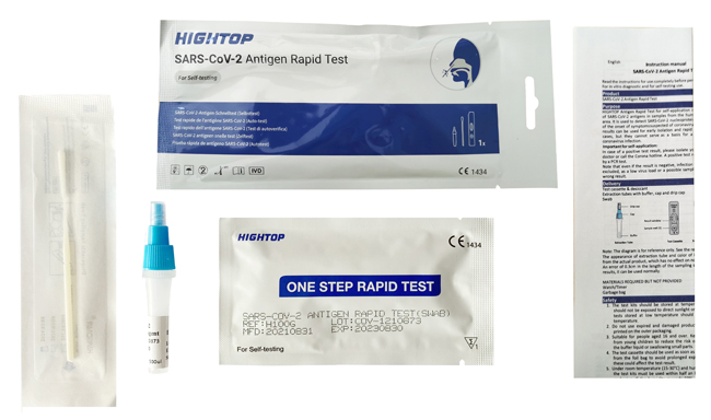 TEST ANTIGENICO RAPIDO COVID-19 HIGHTOP AUTODIAGNOSTICO DETERMINAZIONE QUALITATIVA ANTIGENI SARS-COV-2 IN TAMPONI NASALI MEDIANTE IMMUNOCROMATOGRAFIA - doctorpill.it