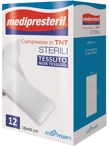 COMPRESSE STERILI TNT MEDIPRESTERIL 18X40 CM 12 PEZZI - doctorpill.it